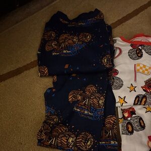 Carter's Navy and Orange Truck Pajama Set